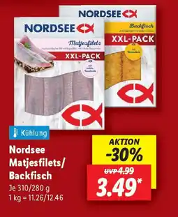 Lidl Nordsee Matjes filets/ Backfisch Angebot