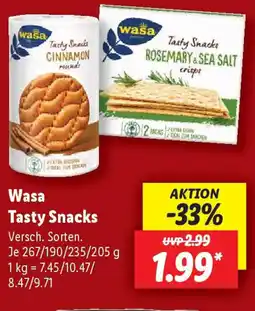 Lidl Wasa Tasty Snacks Angebot