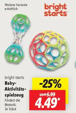 Lidl bright starts Baby- Aktivitäts- spielzeug Angebot