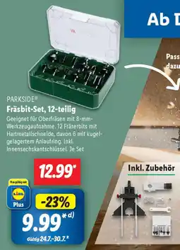 Lidl PARKSIDE Fräsbit-Set, 12-teilig Angebot