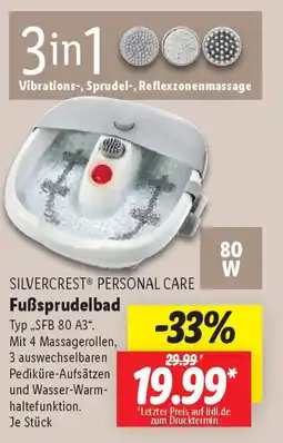 Lidl SILVERCREST PERSONAL CARE Fußsprudelbad Angebot