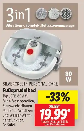 Lidl SILVERCREST PERSONAL CARE Fußsprudelbad Angebot