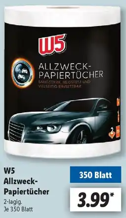 Lidl W5 Allzweck- Papiertücher Angebot