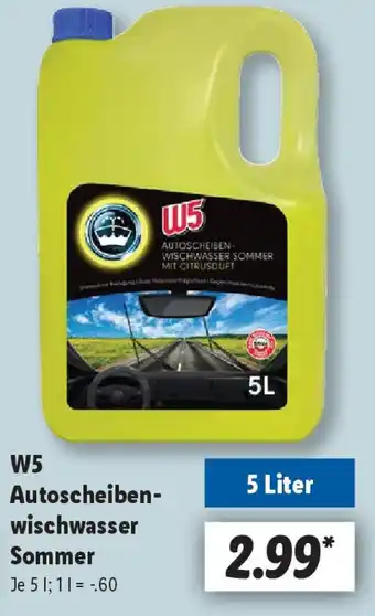 Lidl W5 Autoscheiben- wischwasser Sommer Angebot