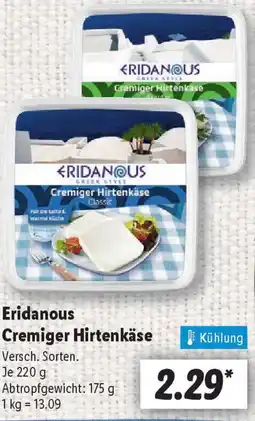 Lidl Eridanous Cremiger Hirtenkäse Angebot