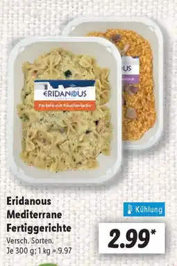 Lidl Eridanous Mediterrane Fertiggerichte Angebot