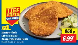 Lidl XXL Metzgerfrisch Schweine Mini- Knusperchen Cornflakes Angebot