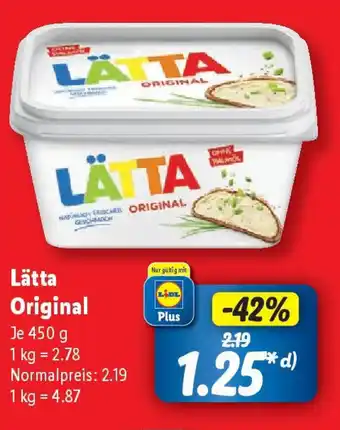 Lidl Lätta Original Angebot