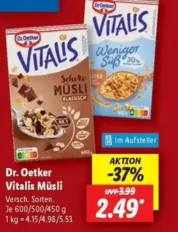 Lidl Dr. Oetker Vitalis Müsli Angebot