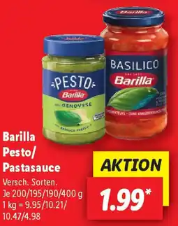 Lidl Barilla Pesto/ Pastasauce Angebot