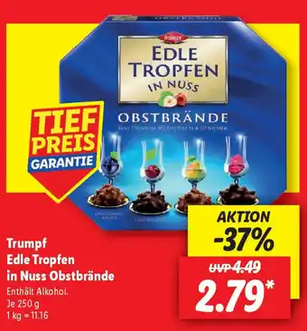 Lidl Trumpf Edle Tropfen in Nuss Obstbrände Angebot