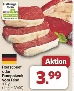 Famila Nord West Roastbeef oder Rumpsteak vom Rind Angebot