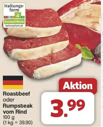 Famila Nord West Roastbeef oder Rumpsteak vom Rind Angebot