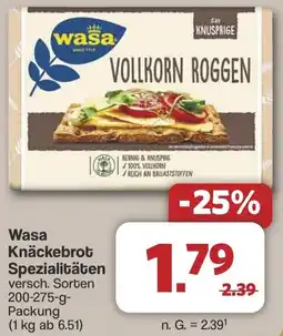 Famila Nord West Wasa Knäckebrot Spezialitäten Angebot
