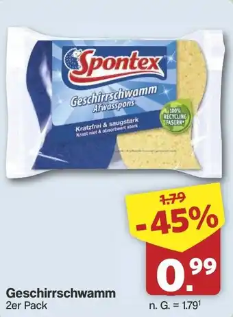 Famila Nord West Spontex Geschirrschwamm 2er Pack Angebot
