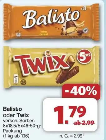 Famila Nord West Balisto oder Twix Angebot