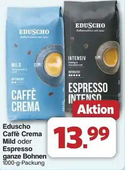 Famila Nord West Eduscho Caffè Crema Mild oder Espresso ganze Bohnen Angebot