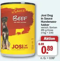 Famila Nord West Josi Dog in Sauce Hundenass- futter Angebot