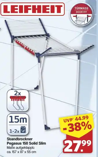 Famila Nord West LEIFHEIT Standtrockner Pegasus 150 Solid Slim Angebot