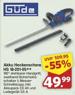 Famila Nord West Güde Akku Heckenschere HS 18-201-05 Angebot