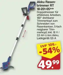 Famila Nord West Akku Rasen- trimmer RT 18-201-05 Angebot