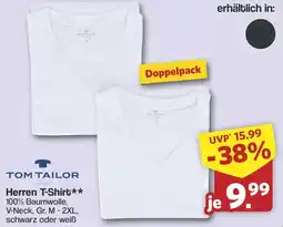 Famila Nord West TOM TAILOR Herren T-Shirt`-2XL, schwarz oder weiß Angebot