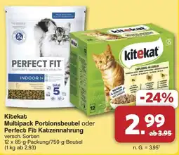 Famila Nord West Kitekat Multipack Portionsbeutel oder Perfect Fit Katzennahrung Angebot