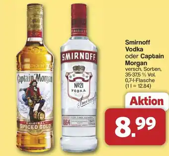 Famila Nord West Smirnoff Vodka oder Captain Morgan Angebot
