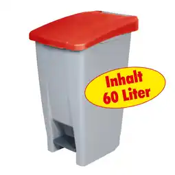 Netto Marken-Discount BRB Tret-Abfalleimer 60 Liter, rot Angebot