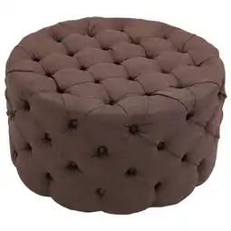 Netto Marken-Discount CLP Sitzhocker Drancy Stoff I Polsterhocker Rund I Gesteppter Hocker Mit Zierknöpfen I Gepolstert Angebot