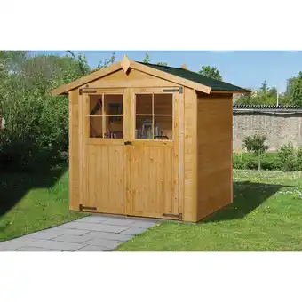 toom Baumarkt Weka Blockhaus 'Classic' mit Doppeltür, eichefarben, Größe 1 Angebot