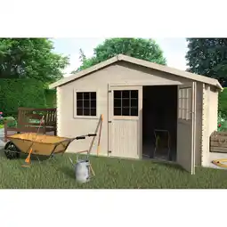 toom Baumarkt décor et jardin Gartenhaus 'Floran' Fichtenholz naturbelassen 398 x 398 cm Angebot