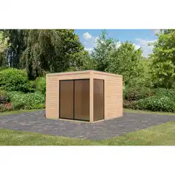toom Baumarkt Karibu Gartenhaus 'Kubus 1' naturbelassen 308 x 242 x 308 cm Angebot