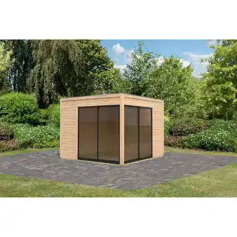 toom Baumarkt Karibu Gartenhaus 'Kubus 3' naturbelassen 308 x 242 x 308 cm Angebot