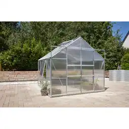 toom Baumarkt Vitavia Gewächshaus 'Meridian 2 6700' 254,4 x 254,4 cm mit 6 mm Hohlkammerplatten aluminiumfarben Angebot