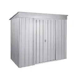 toom Baumarkt Globel Metallgerätehaus 'Skillion S84' silber-metallic 234 x 113 cm Angebot