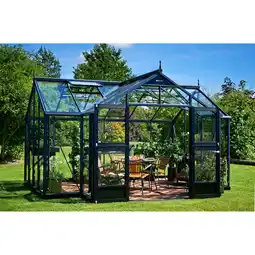 toom Baumarkt Juliana Gewächshaus 'Orangerie' 296 x 439 cm mit 3 mm Sicherheitsglas anthrazit Angebot