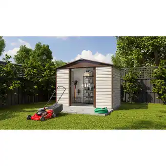 toom Baumarkt Yardmaster Metallgerätehaus 'Brandenburg 106TBSL' taupe 303 x 197 x 224 cm Angebot
