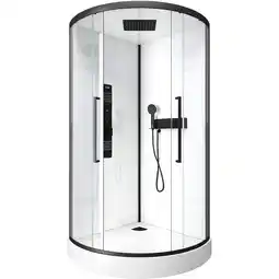 toom Baumarkt Aurlane Komplettdusche 'Urban 2' mit Schiebetür schwarz 90 x 90 x 215 cm Angebot