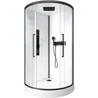 toom Baumarkt Aurlane Komplettdusche 'Urban 2' mit Schiebetür schwarz 90 x 90 x 215 cm Angebot