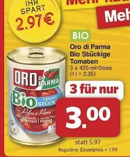 Famila Nord Ost Oro di Parma Bio Stückige Tomaten Angebot