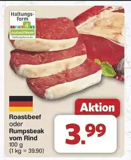 Famila Nord Ost Roastbeef oder Rumpsteak vom Rind Angebot