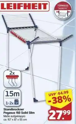 Famila Nord Ost LEIFHEIT Standtrockner Pegasus 150 Solid Slim Angebot