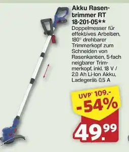 Famila Nord Ost Akku Rasentrimmer RT 18-201-05 Angebot
