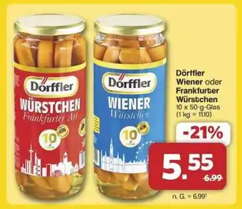 Famila Nord Ost Dörffler Wiener oder Frankfurter Würstchen Angebot