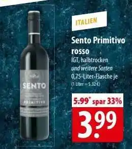 Famila Nord Ost Sento Primitivo rosso Angebot