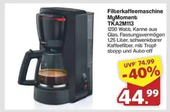 Famila Nord Ost Filterkaffeemaschine MyMoment TKA2M113 Angebot