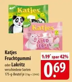 Famila Nord Ost Katjes Fruchtgummi oder Lakritz Angebot