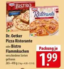 Famila Nord Ost Dr. Oetker Pizza Ristorante oder Bistro Flammkuchen Angebot