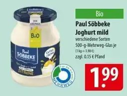 Famila Nord Ost Paul Söbbeke Joghurt mild Angebot